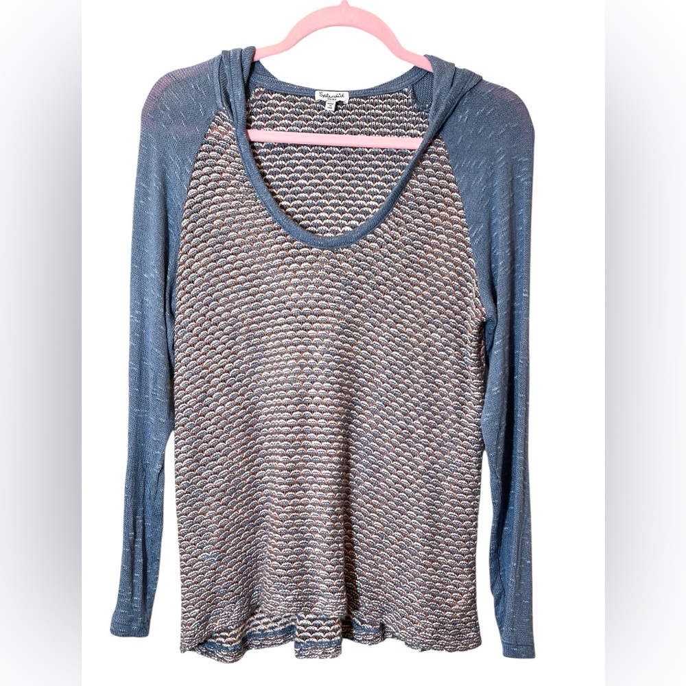 Splendid Lightweight Knit Coverup Hoodie Size S Beach Lounge Casual Vacation